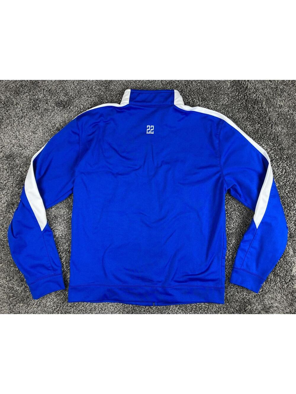 Augusta Track Jacket Saints Blue White Full Zip Athletic Sz Youth L